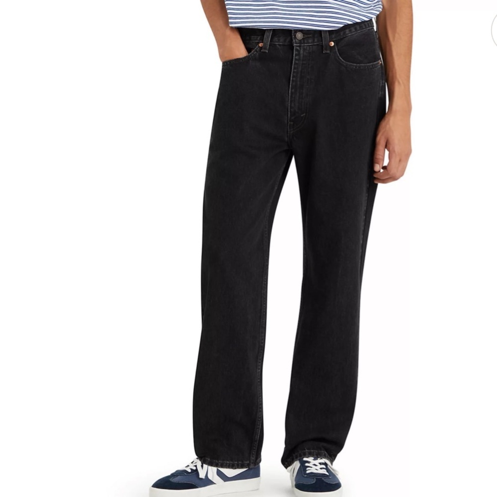 Men's Black Levi’s 565 Loose Straight-Leg Jeans Sz 36X30 NWT